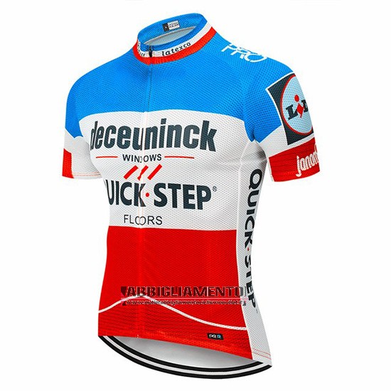 Abbigliamento Deceuninck Quick Step 2019 Manica Corta e Pantaloncino Con Bretelle Blu Bianco Rosso - Clicca l'immagine per chiudere